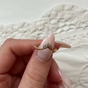 Rose gold wishbone ring